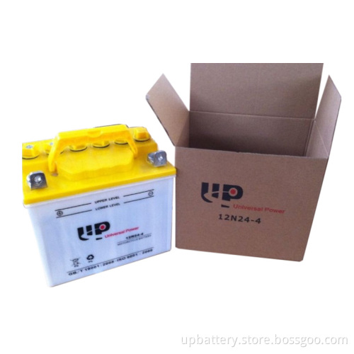 Dry Charged Wented Motorcycle Batteries 12n24-4 12V 24ah
